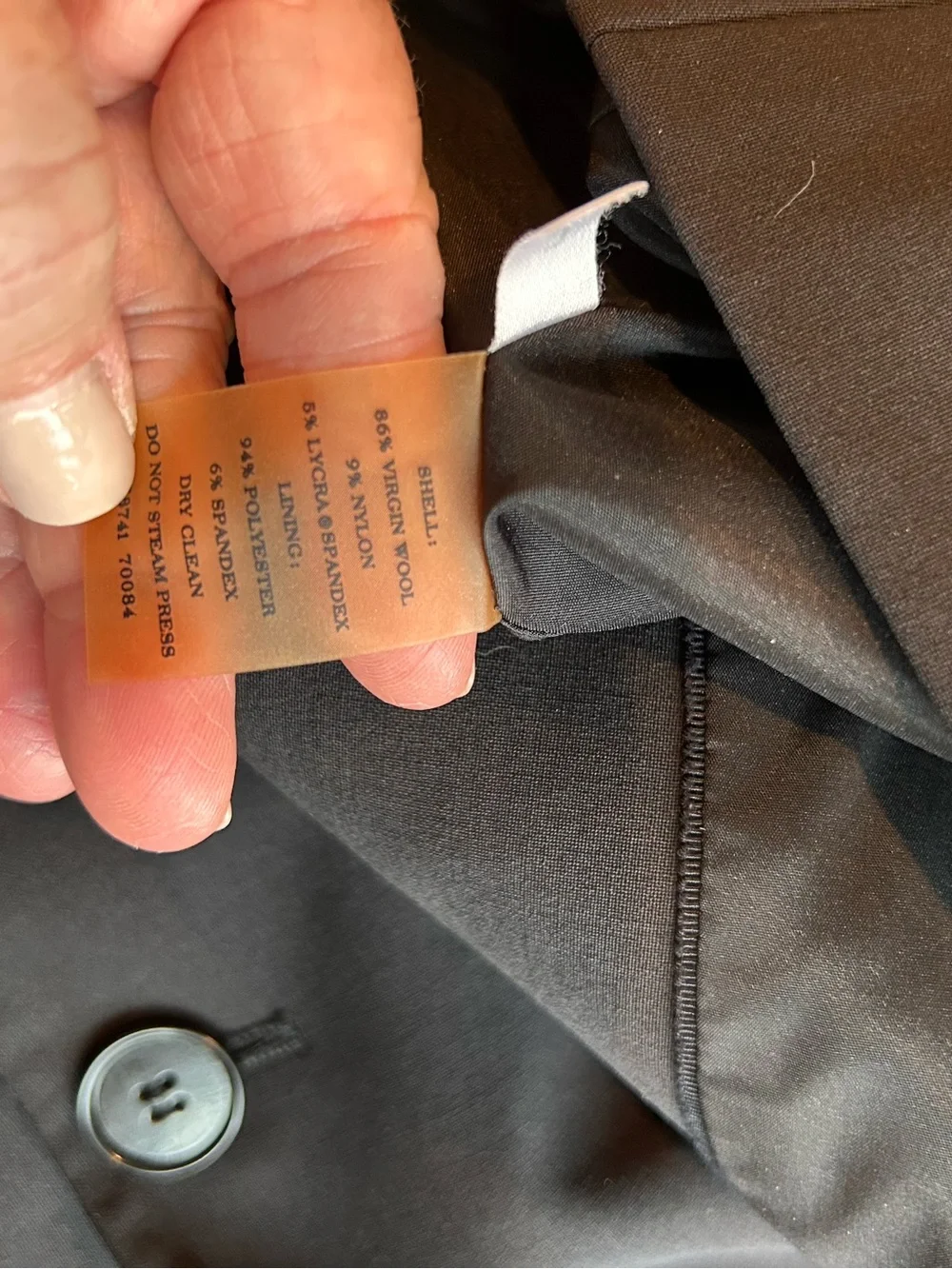 Ann Taylor Virgin Wool Blend Double Breasted Blazer Suit Jacket. Office. Classic - Picture 7 of 7
